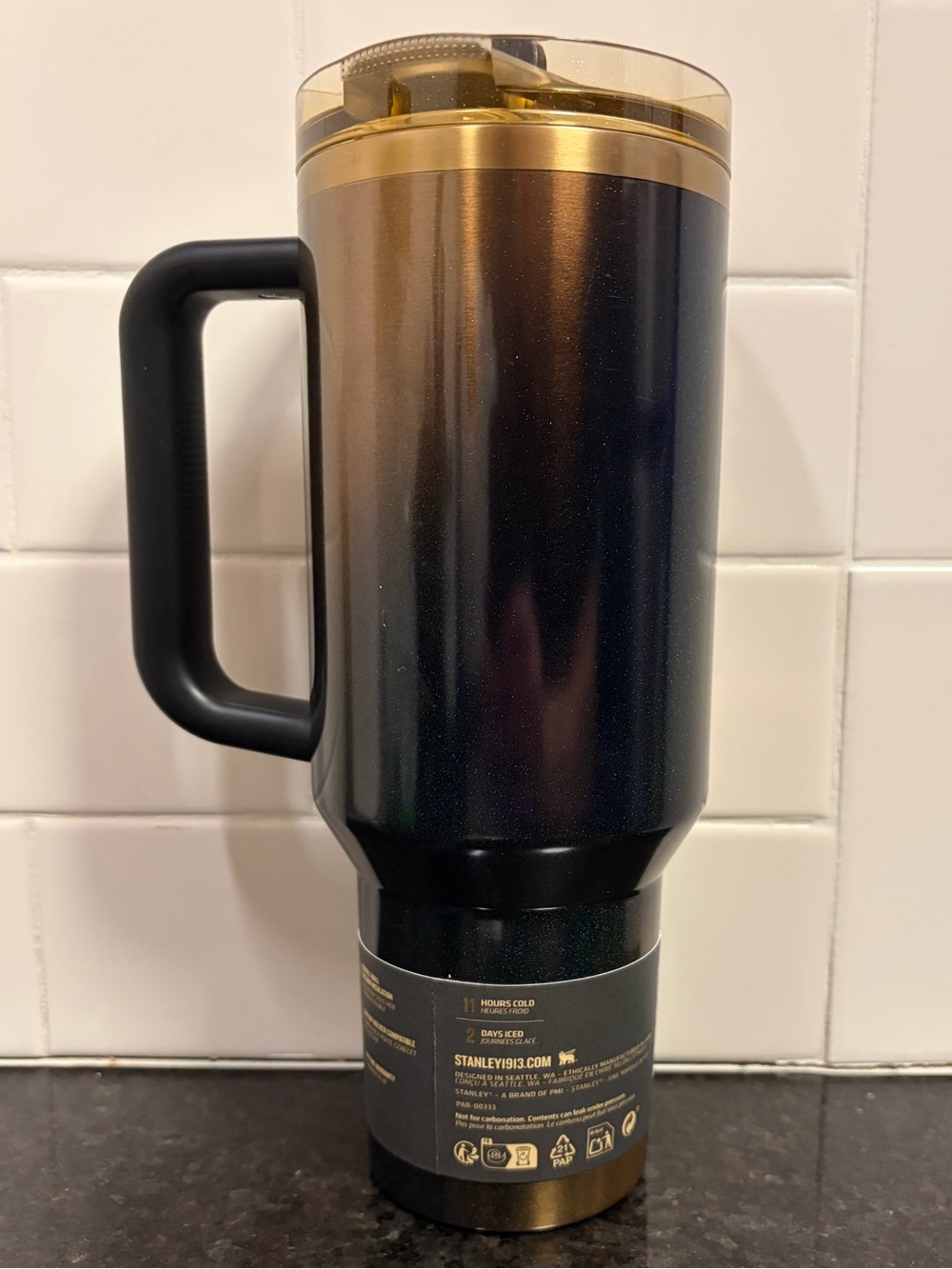 Stanley - 40 oz. Quencher ProTour Flip Straw Tumbler - BLACK HONEY (Ltd. Edt) - Picture 4 of 17